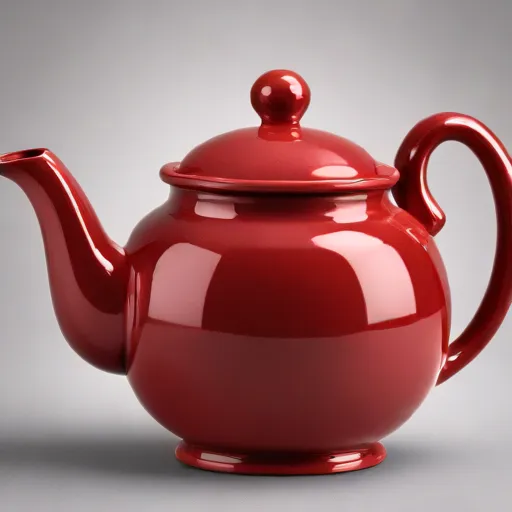 Actual generation from 'A red ceramic teapot' using SDXL Turbo